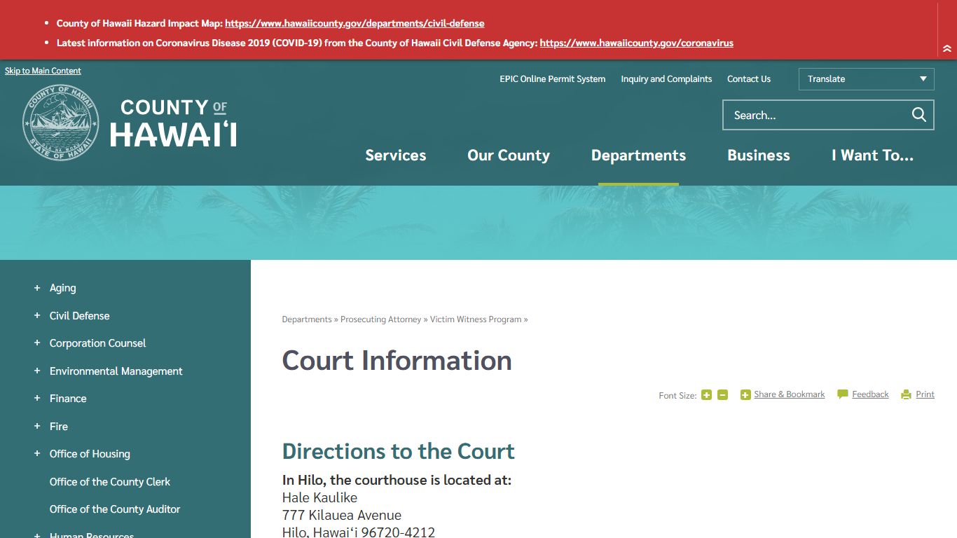 Court Information | Hawaii County, HI